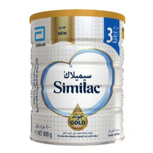 سیمیلاک گلد 3 خارجی اصل Similac Gold وزن 800 گرمی مناسب برای وزن گیری و تقویت سیستم ایمنی کودک