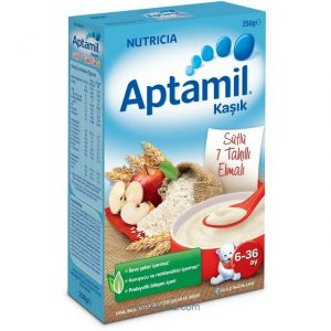 سرلاک آپتامیل APTAMIL با طعم غلات و سیب همراه با شیر