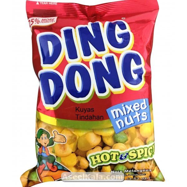 آجیل مخلوط مغز ها دینگ دونگ DING DONG با طعم تند و آتشین