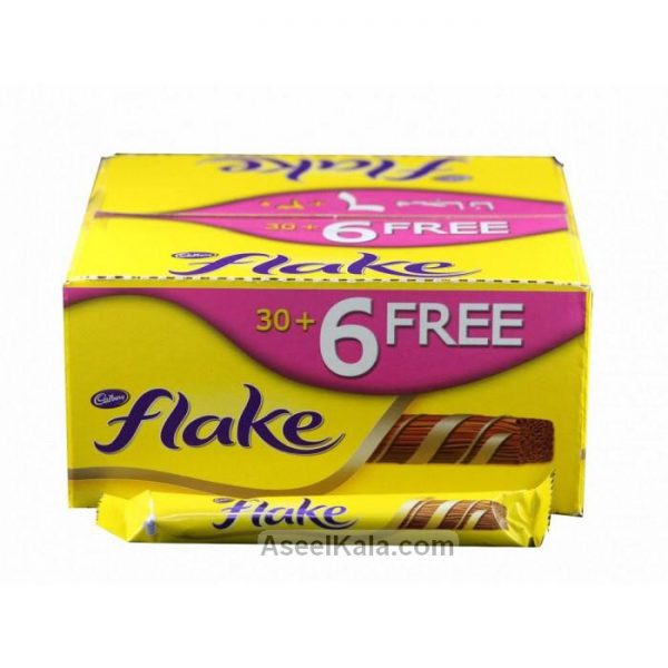 شکلات milkی خالص فلیک FLAKE کدبوری بسته 36عددی