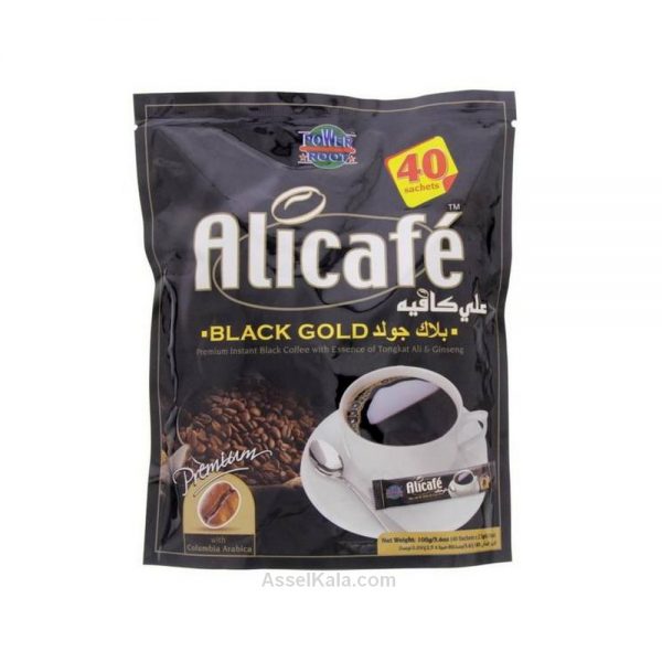 قیمت و خرید قهوه علی کافه بلک گلد جینیسنگ دار Alicafé بسته ۴۰ عددی