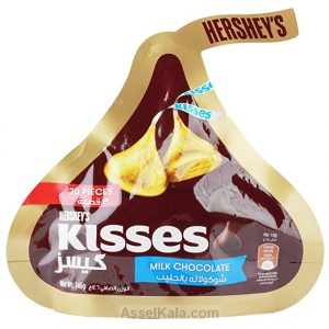 شکلات شیری خالص کیسز KISSES مدل اشکی پاکتی 150 گرم
