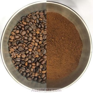 قهوه دانه و آسیاب میکس ویژه اسپرسو پرکافئین و پرخامه