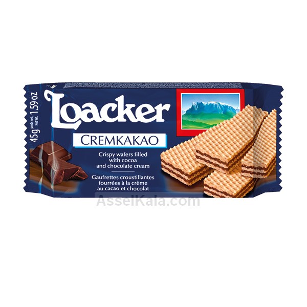 ویفر ترد لواکر LOACKER با طعم شکلات ۴۵ گرمی