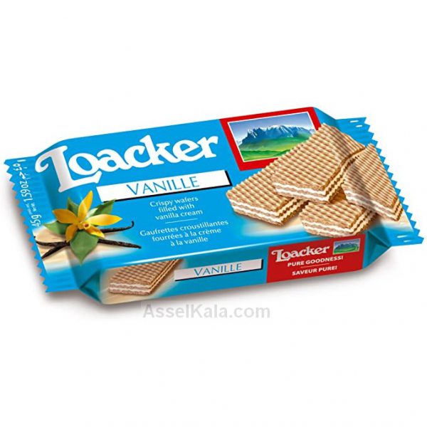 ویفر ترد لواکر LOACKER با طعم وانیل ۴۵ گرمی