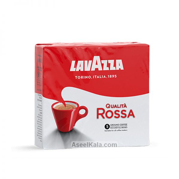 قهوه آسیاب شده لاوازا LAVAZZA مدل ROSSA پاکتی ۲ در ۲۵۰ گرم