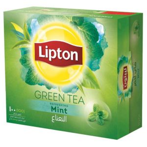 چای سبز کیسه ای لیپتون LIPTON با طعم نعناع ۱۰۰ عددی