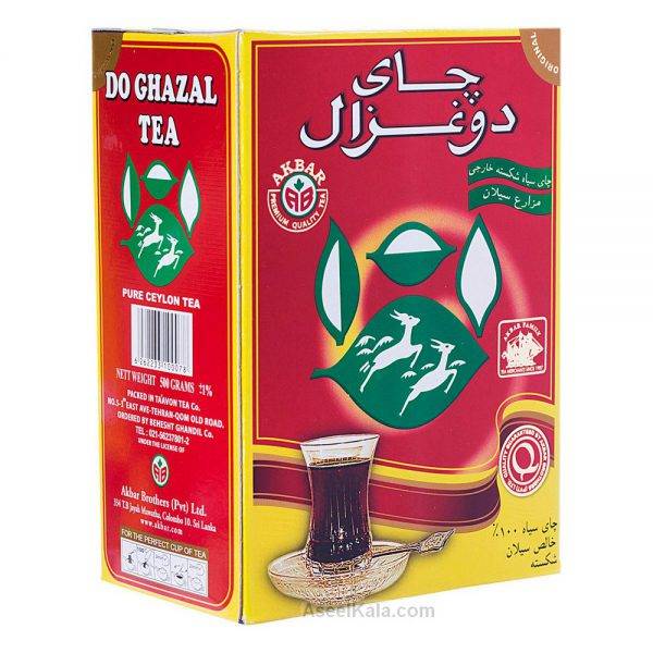 چای دو غزال Do Ghazal پاکتی ساده سیلانی وزن 500 گرم