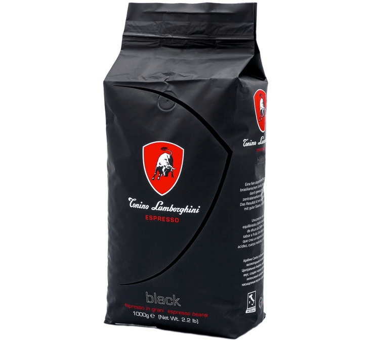 قهوه دانه اسپرسو لامبورگینی LAMBORGHINI مدل BLACK وزن 1 کیلو