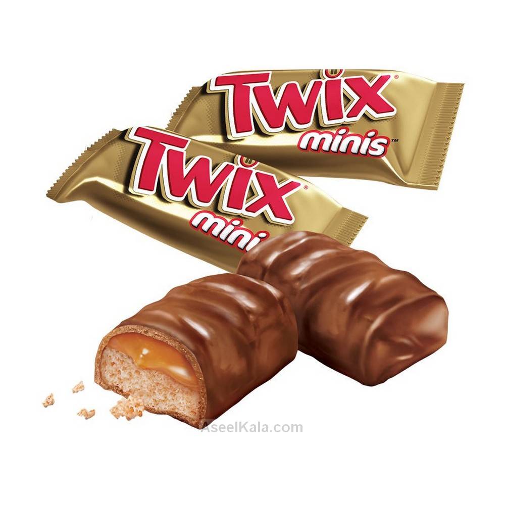 شکلات تویکس Twix مینی پاکتی بسته 13 عددی وزن 260 گرمی