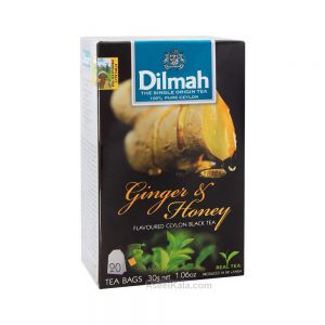 چای کیسه ای سیلانی دیلمه Dilmah با طعم زنجبیل و عسل بسته 20 عددی
