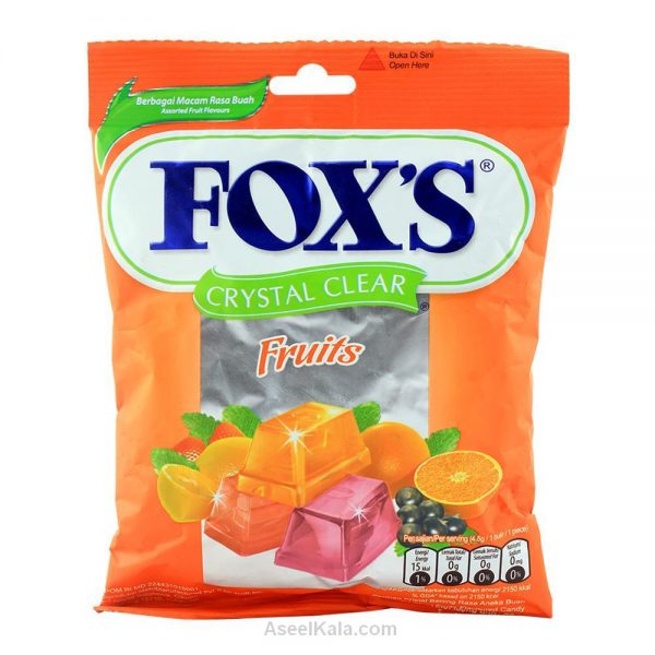آبنبات فاکسز Fox’s پاکتی طعم میوه جات وزن 90 گرم