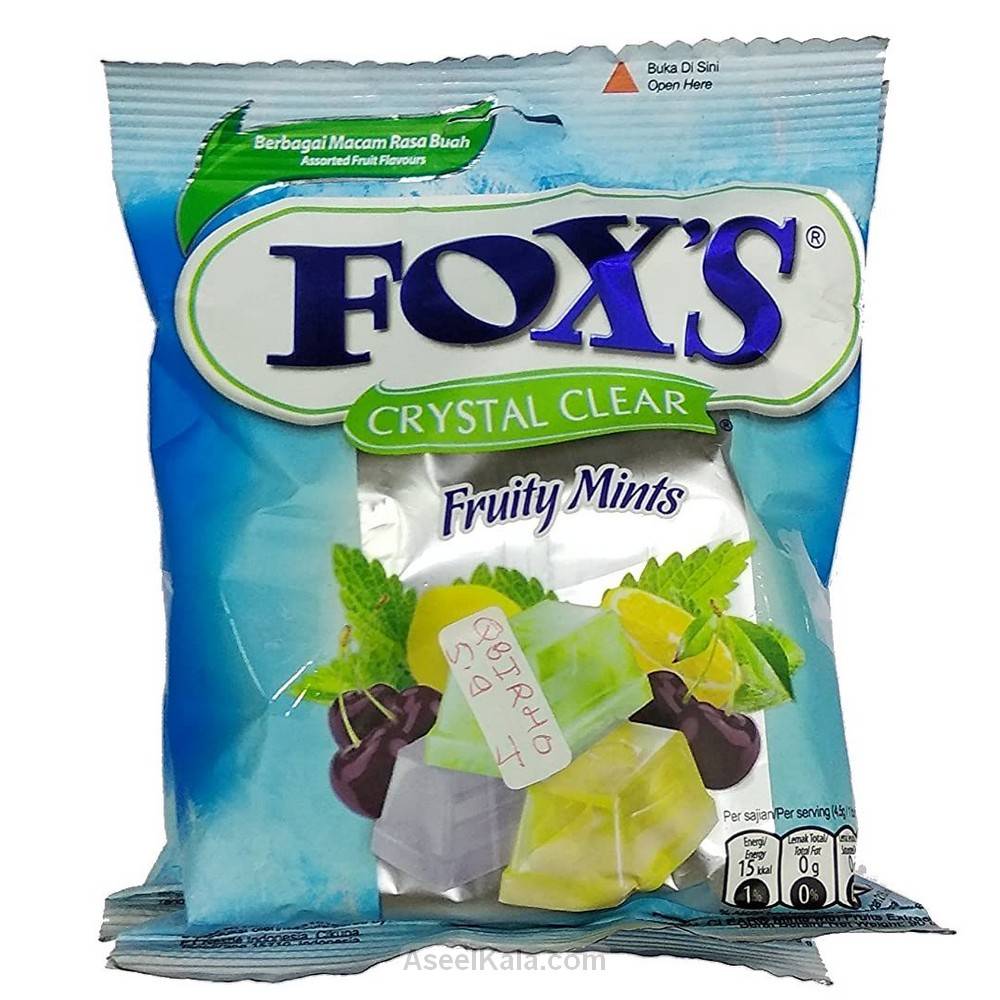 آبنبات فاکسز Fox’s پاکتی طعم میوه نعما وزن 90 گرم