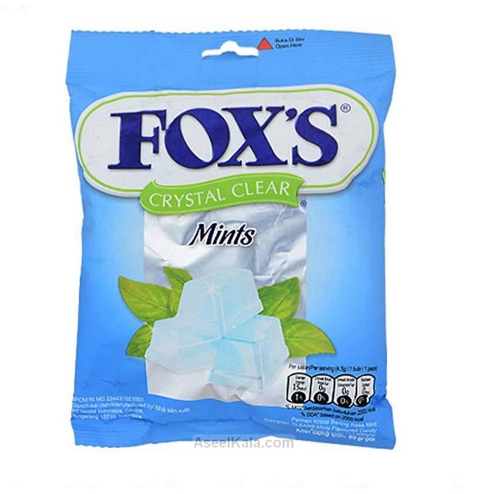 آبنبات فاکسز Fox’s پاکتی طعم نعنا وزن 90 گرم