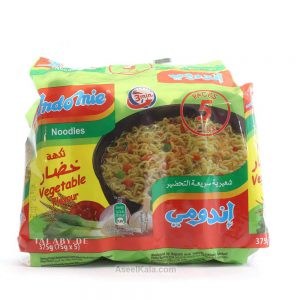 سوپ اندومی Indomie نودلز فوری با طعم سبزیجات بسته 5 عددی در 75 گرمی