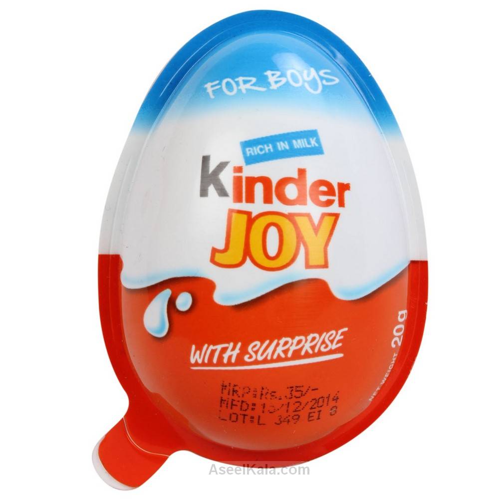 تخم مرغ شانسی کیندر جوی KInder Joy مدل پسرانه وزن 20 گرمی