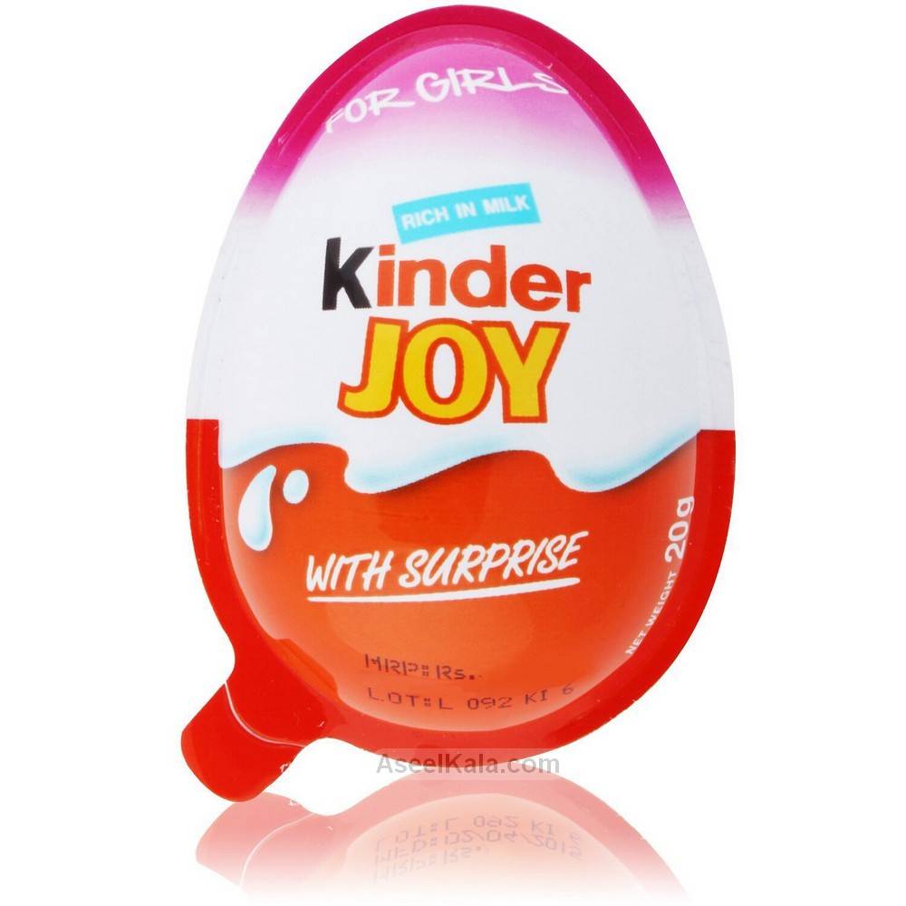 تخم مرغ شانسی کیندر جوی KInder Joy مدل دخترانه وزن 20 گرمی