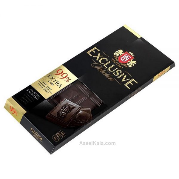 شکلات تلخ 99 درصد اکسکلوسیو تای تاو TAITAU وزن ۱۰۰ گرم