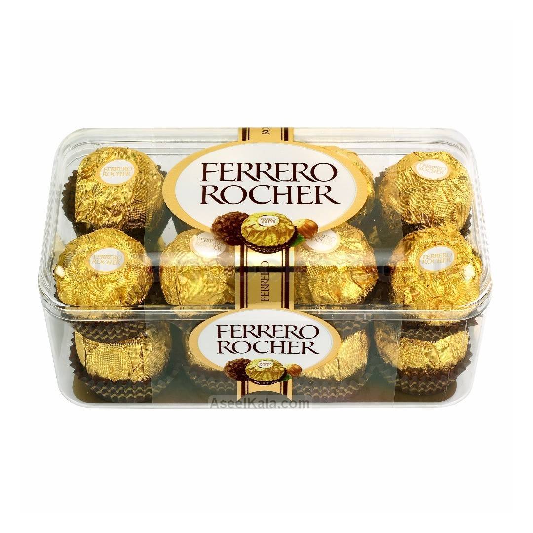شکلات فررو روچر Ferrero Rocher شکلاتی جعبه کارتونی 16 عددی