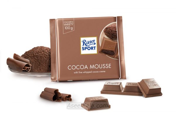شکلات ریتر اسپرت Ritter Sport با طعم Cocoa Mousse Chocolate وزن 100 گرم