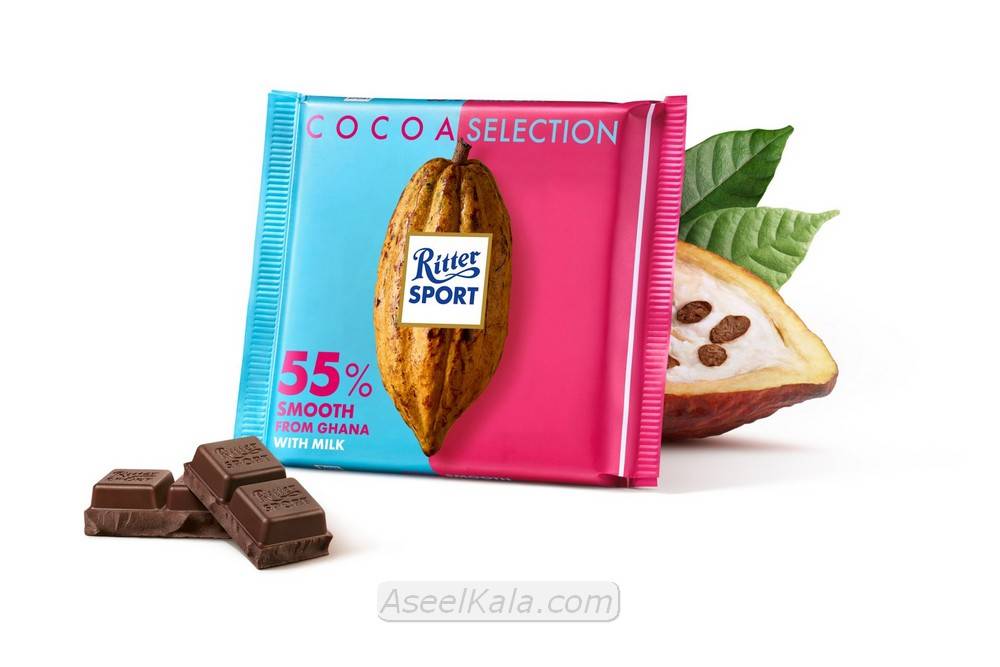 شکلات ریتر اسپرت Ritter Sport با طعم Cocoa Selection 55% وزن 100 گرم