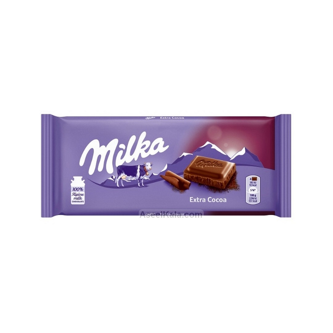 شکلات میلکا Milka با طعم کاکائو 100 گرم