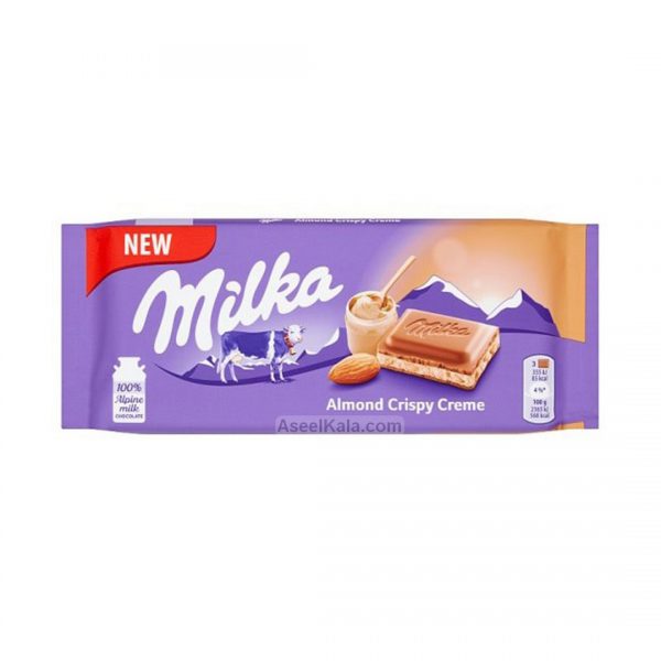 شکلات میلکا Milka با طعم کره بادام 100 گرم