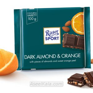 شکلات ریتر اسپرت Ritter Sport با طعم Dark Almond & Orange وزن 100 گرم