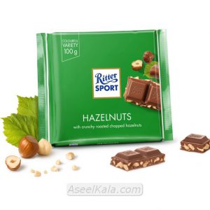 شکلات ریتر اسپرت Ritter Sport با طعم Hazelnuts وزن 100 گرم
