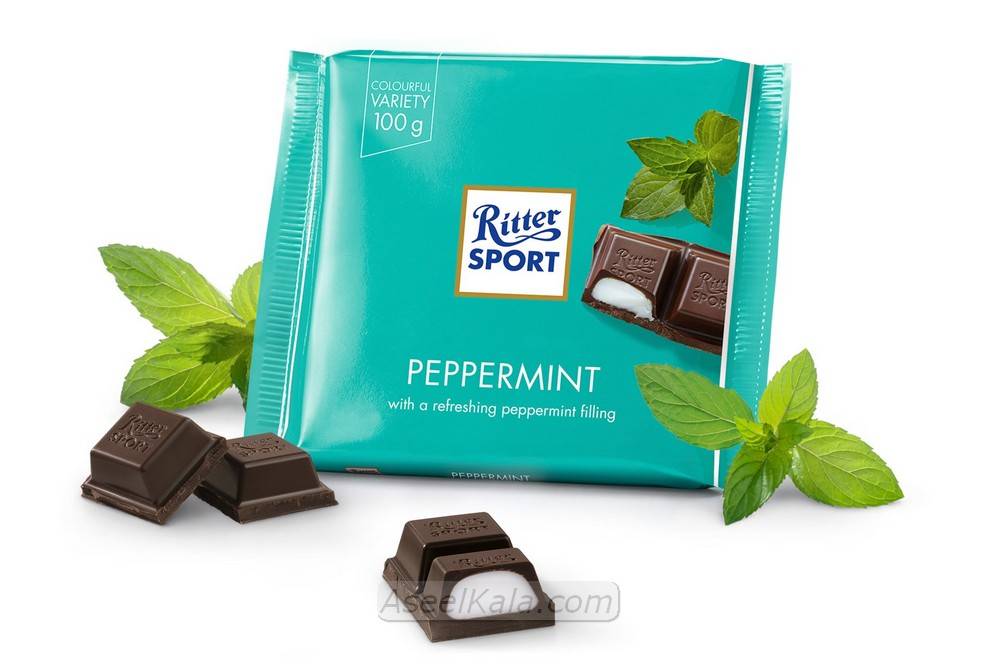 شکلات ریتر اسپرت Ritter Sport با طعم Peppermint وزن 100 گرم