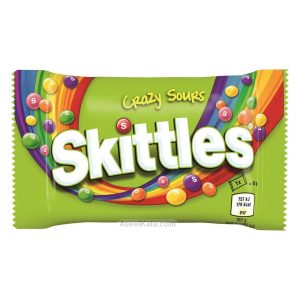دراژه شکلاتی اسکیتلز Skittles مدل Crazy Sours وزن 45 گرم
