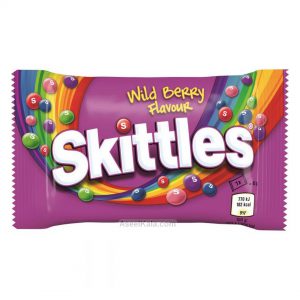 دراژه شکلاتی اسکیتلز Skittles مدل Wild Berry Flavour وزن 45 گرم