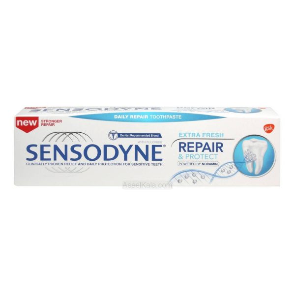 خمیر دندان سنسوداین Sensodyne مدل Repair & Protect حجم 100 میلی لیتر