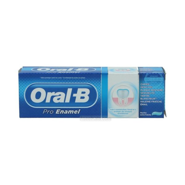 خمیر دندان اورال بی oral-b مدل pro Enamel وزن 75 میل