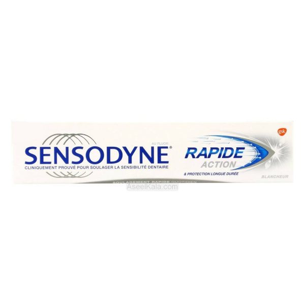 خمیر دندان سنسوداین Sensodyne مدل Rapide Action Blancheur حجم 75 میلی لیتر