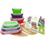 ظرف سه تکه سیلیکونی درب دار تاشو