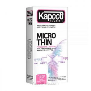 مشخصات ، قیمت و خرید کاندوم کاپوت Kapoot مدل Micro Thin تعداد 12 عددی