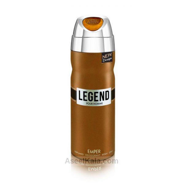 مشخصات ، قیمت و خرید اسپری بدن مردانه لجند Legend امپر مدل قهوه ای وزن 200 میل