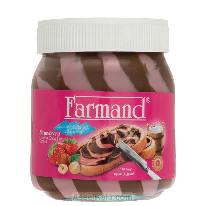 مشخصات ، قیمت و خرید شکلات صبحانه فرمند Faramand فندقی با طعم توت فرنگی وزن 330 گرم