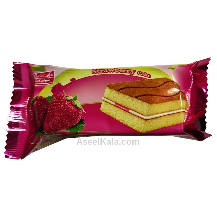مشخصات ، قیمت و خرید کیک شیرین عسل Shirin Asal لایه ای با طعم توت فرنگی آلبینا بسته 72 عددی