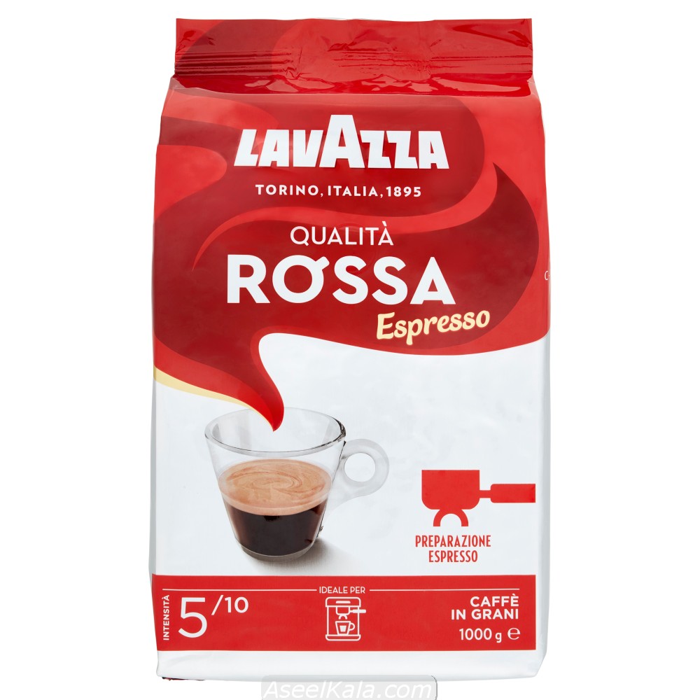 مشخصات، قیمت، خرید انواع قهوه لاوازا روسا قرمز Lavazza دانه وزن یک کیلویی