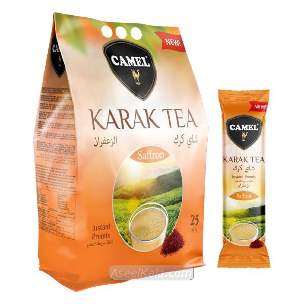 طرز تهیه، خواص، فواید، قیمت و خرید چای کرک زعفرانی کمل Camel بسته 25 عددی