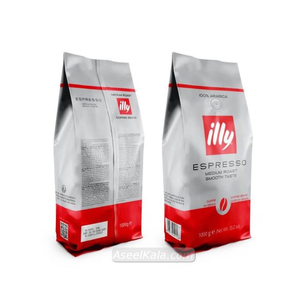 قیمت، خرید و انواع دان یا دانه قهوه ایلی اسپرسو مدیوم رست Illy Espresso Medium Roast اصل یک 1 کیلویی