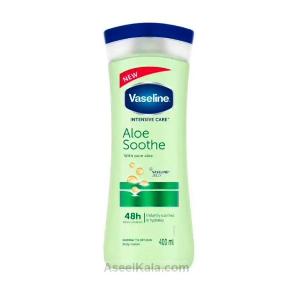 مشخصات ، قیمت و خرید لوسیون بدن وازلین Vaseline مدل Aloe Soothe حجم 400 میل