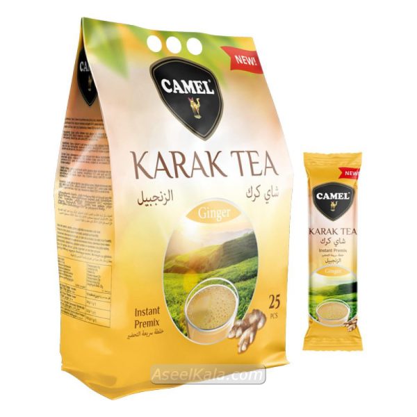 طرز تهیه، خواص، فواید، قیمت و خرید چای کرک زنجبیلی کمل Camel بسته 25 عددی