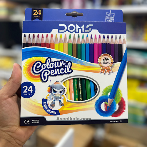 مشخصات ،قیمت و خرید مداد رنگی ۲۴رنگ دامس Doms جعبه مقوایی