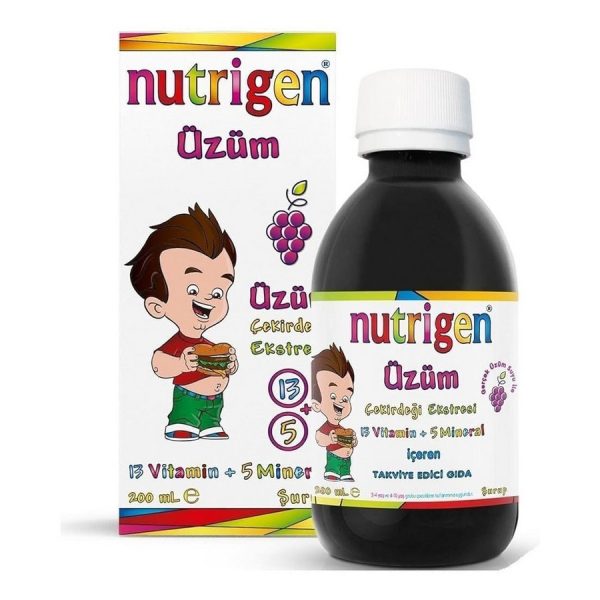 شربت نوتریژن افزایش اشتها مولتی ویتامین Nutrigen وزن 200 میل