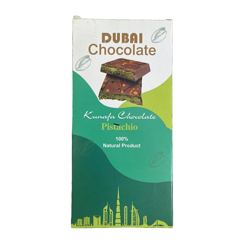 شکلات دبی Dubai Chocolate پسته و کنافه 200 گرمی