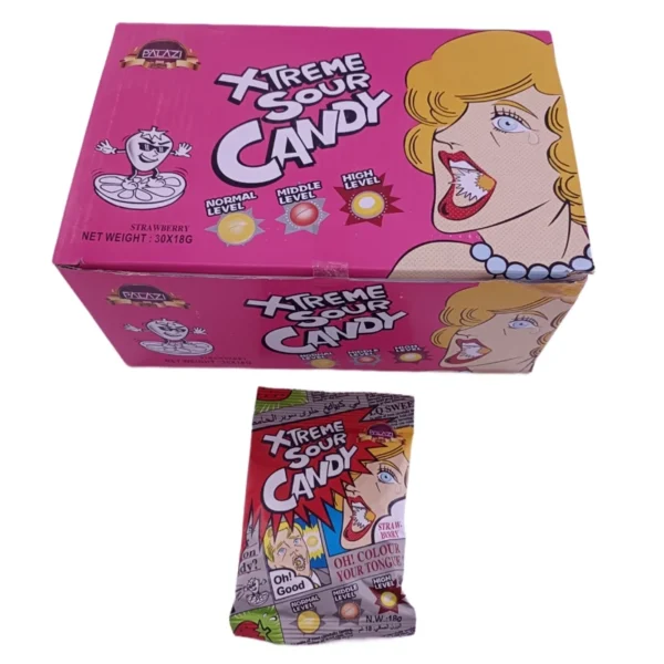 آبنبات ترش پالازی Palazi Xtreme Sour Candy بسته 30 عددی
