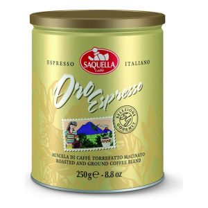 قهوه ساكوئلا Saquella مدل Espresso Oro قوطی 250 گرمی